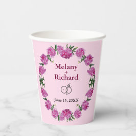 Pioenen. Papieren Bekers