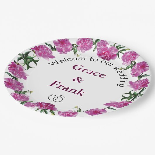 Pioenen. Papieren Bordje (Gekanteld)