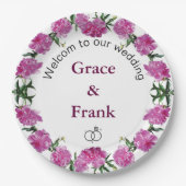 Pioenen. Papieren Bordje (Voorkant)