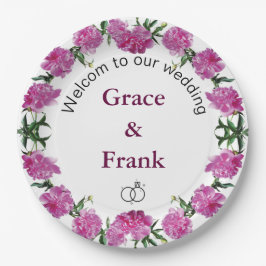 Pioenen. Papieren Bordje