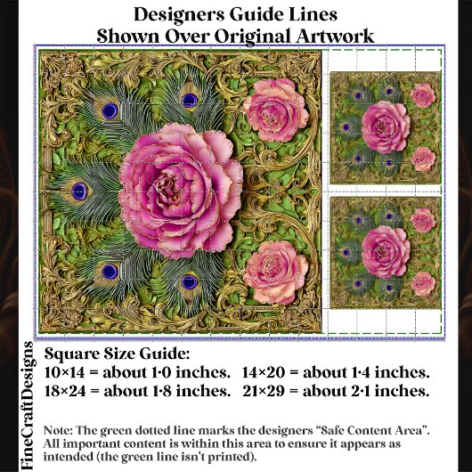 Pioenen & Peacock Veren Panel EH7 Decoupage Tissuepapier