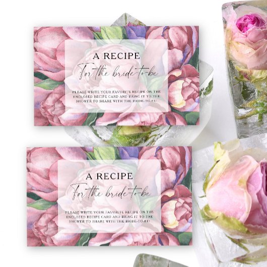  pioenen - Recept voor de bruid om te zijn Informatiekaartje