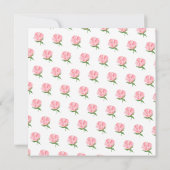 Pioenen Roos Bloemdoop Uitnodiging (Achterkant)