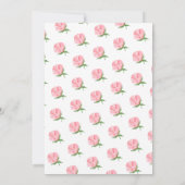 Pioenen Roos Bloemdoop Uitnodiging (Achterkant)