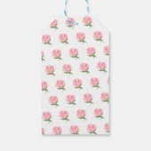 Pioenen Roos Bloemen Eerste Communie Favor Cadeau  Cadeaulabel (Achterkant)