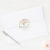 Pioenen Roos Bloemen Eerste Communie Sticker (Envelop)