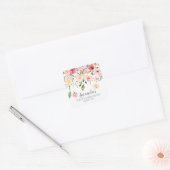 Pioenen Roos Bloemen Eerste Communie Sticker (Envelop)