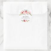 Pioenen Roos Bloemen Eerste Communie Sticker (Tas)