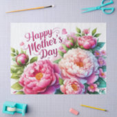 pioenen roze bloemen Moederdag weefsel papier (Craft)