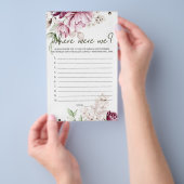 Pioenen roze bloemspel waar waren we flyer (Hand)