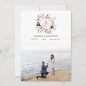 Pioenen Roze Bourgondië Bloemen Afbeelding Save Th Save The Date (Voorkant)