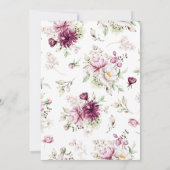 Pioenen Roze Bourgondië Bloemen Afbeelding Save Th Save The Date (Achterkant)