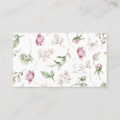 Pioenen Roze Bourgondië Bloemen Bruiloft Escort Ka Plaatskaartje (Achterkant)