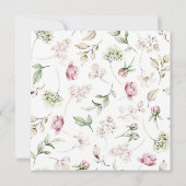 Pioenen Roze Bourgondië Bloemen Vrijgezellenfeest Kaart (Achterkant)