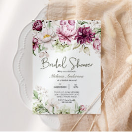 Pioenen Roze Bourgondië Bloemen Vrijgezellenfeest Kaart