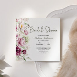 Pioenen Roze Bourgondië Bloemen Vrijgezellenfeest Kaart