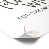 Pioenen Roze Bourgondië Floral bruiloft Kaart & ge Poster (Hoek)