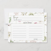 Pioenen Roze Bourgondië Floral bruiloft recept Kaa Notitiekaartje (Voorkant)