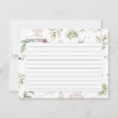 Pioenen Roze Bourgondië Floral bruiloft recept Kaa Notitiekaartje (Achterkant)