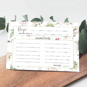 Pioenen Roze Bourgondië Floral bruiloft recept Kaa Notitiekaartje