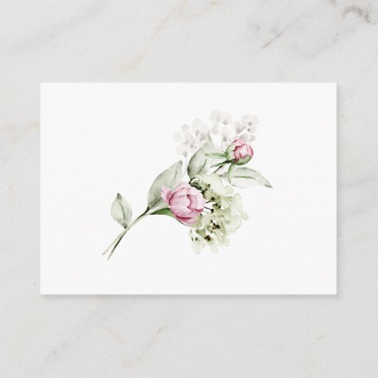 Pioenen Roze Bourgondië hoeveel kussen bruids spel Informatiekaartje (Achterkant)