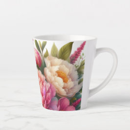 Pioenen Roze pioenroos Floral Latte Mok