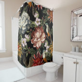   Pioenen, Rozen, Vogels. Douchegordijn (In situ)