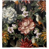   Pioenen, Rozen, Vogels. Douchegordijn (Voorkant)