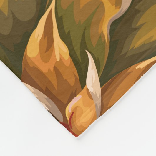   Pioenen, Rozen, Vogels. Fleece Deken (Hoek)