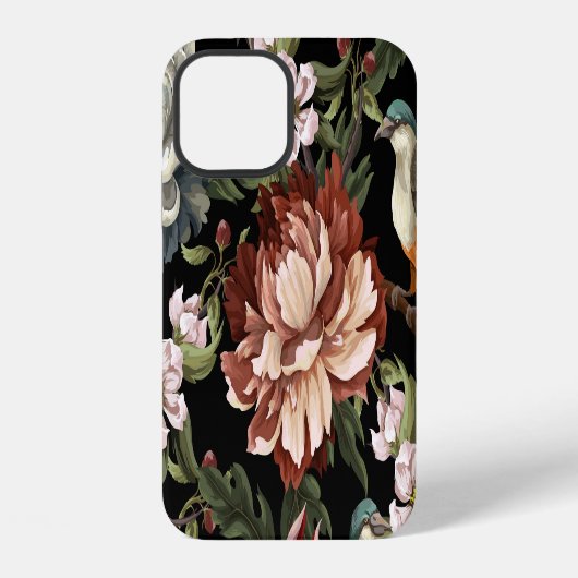 Pioenen, Rozen, Vogels. iPhone Hoesje (Achterkant)