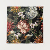 Pioenen, Rozen, Vogels. Wandkleed (Voorkant (horizontaal))