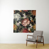 Pioenen, Rozen, Vogels. Wandkleed (In situ)
