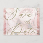 Pioenen Save the Date Briefkaart Sjabloon (Voorkant)