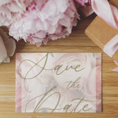 Pioenen Save the Date Briefkaart Sjabloon