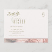 Pioenen Save the Date Sjabloon (Achterkant)