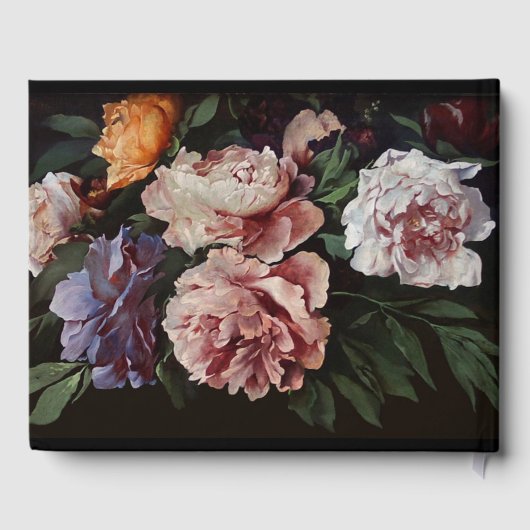 Pioenen Schilderen Memorial Begrafenis Gastenboek  (Achterkant)