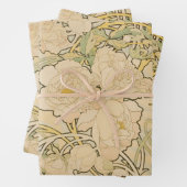 Pioenen van Alphonse Mucha,  Art Nouveau Inpakpapier Vel (In situ)