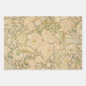 Pioenen van Alphonse Mucha,  Art Nouveau Inpakpapier Vel (Voorkant)