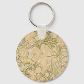 Pioenen van Alphonse Mucha, Art Nouveau Sleutelhanger (Voorkant)
