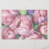 Pioenen - Vrijgezellenfeest Advies en Wensen Briefpapier (Achterkant)