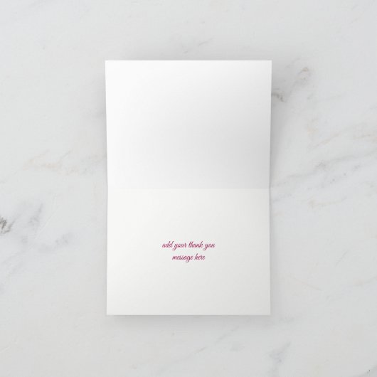  pioenen Waterverf Floral Dank u kaart (Binnen)