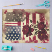 Pioenenbloem 4th van juli Amerikaanse vlag Tissuepapier (Craft)