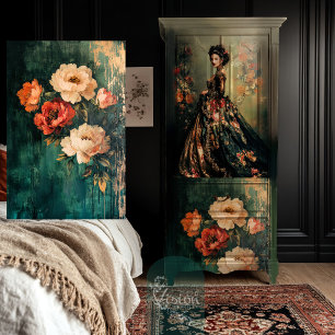 Pioenenbloemen, beschilderd humeurig Abstract real Tissuepapier