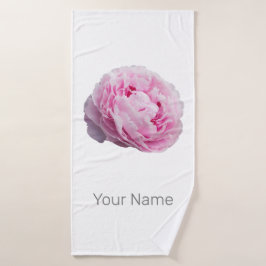 Pioenenbloesem Roos voor bloem- en tuinliefhebber Badhanddoek