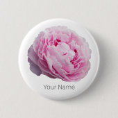 Pioenenbloesem Roos voor bloem- en tuinliefhebber Ronde Button 5,7 Cm (Voorkant)