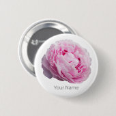 Pioenenbloesem Roos voor bloem- en tuinliefhebber Ronde Button 5,7 Cm (Voorkant /achterkant)