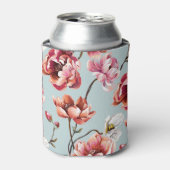 Pioenenboeket: heldere bloemachtergrond blikjeskoeler (Blikje Voorkant)