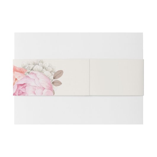 Pioenenbruiloft Uitnodigingen Wikkel (Achterkant Voorbeeld)