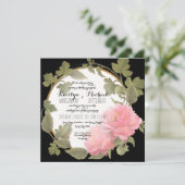 Pioenenkrans Vining gebladerte Goud  Plein Kaart (Staand voorkant)