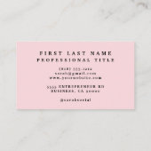 Pioenenpioenroos Visitekaartjes (Achterkant)